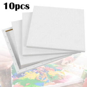 10PCS 20x20cm Blank Artist Canvas Art Boards - Plain Painting Pack