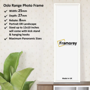 12x9 Inch Panoramic White Picture Frame - Photo Print, Wall Art