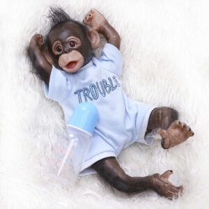 16-inch Lifelike Realistic Reborn Baby Monkey Doll Silicone Vinyl