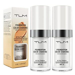 2-Pack Color Changing Foundation for Aging Skin | Concealer, Warm Nude