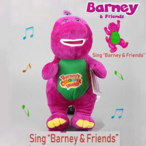 30cm Barney The Dinosaur Purple Plush Doll - Sings I LOVE YOU