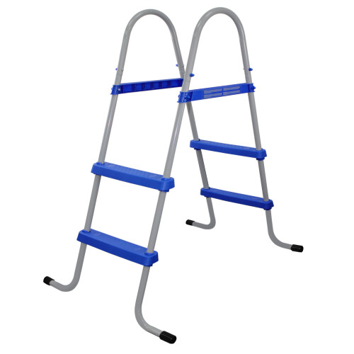33-Inch Double-Sided Above-Ground Swimming Pool Step Ladder Metal-Frame