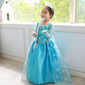Frozen Elsa Dress for Girls 3-4 Years - Blue Elsa Costume Princess