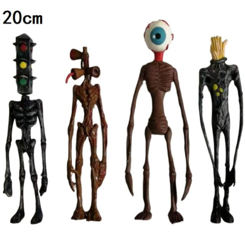 4-Pack 20cm Siren Head Action Figures with Light - Horror Collectible