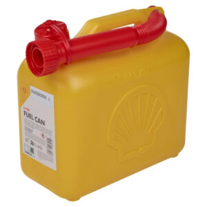 5L Shell Gasoline Jerry Can Fuel Tank with Pouring Nozzle & Handle