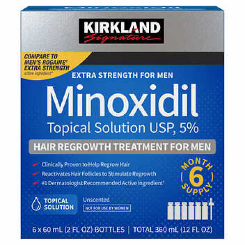 6-Month Kirkland Minoxidil 5% Men's Hair Loss Treatment - New Pack