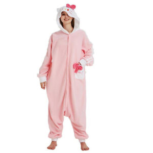 Sanrio Hello Kitty Kigurumi Onesie - Women's Anime Pajamas Costume