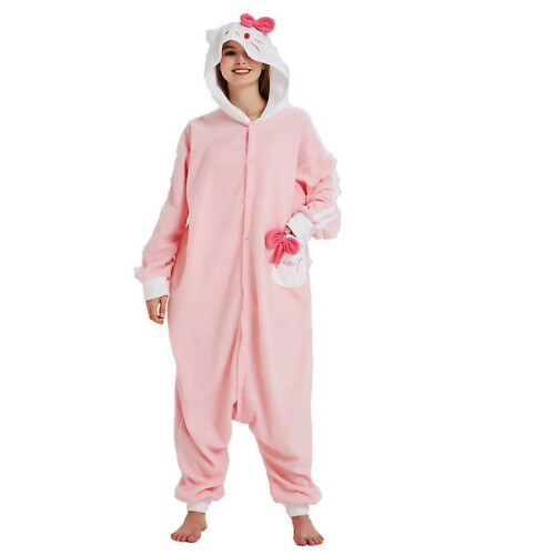 Sanrio Hello Kitty Kigurumi Onesie - Women's Anime Pajamas Costume