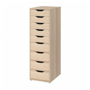 IKEA ALEX 9-Drawer Unit, White-Stained Oak Effect 36 x 116 cm