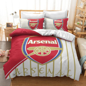 Arse T2 Arsenal Fans 3Pc Duvet Cover & Pillowcase Set 140x210cm Gift