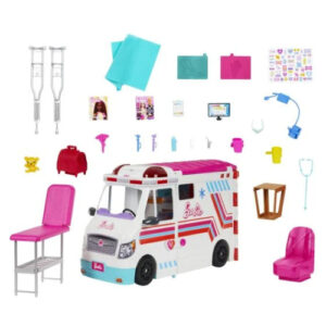 Barbie Transforming Ambulance Careers Care Clinic Playset - Kids Toy