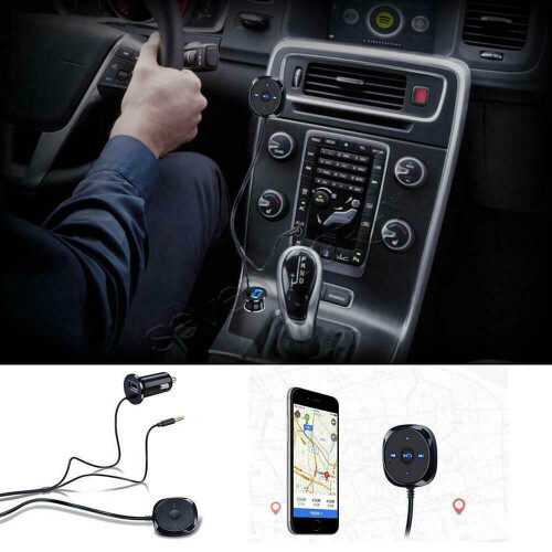 Bluetooth Receiver BT-to-Aux 3.5mm Car Audio Adapter with USB Charger