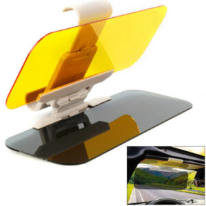 Car Sun Visor Shade Extender Clip-On Day & Night Anti-Glare Mirror