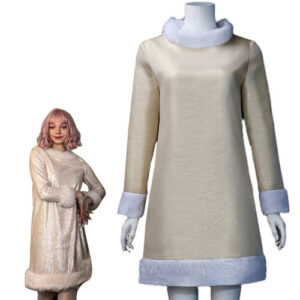 Wednesday Addams Cosplay Costume - Enid Sinclair White Dress 130cm