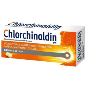 Chlorchinaldin VP 2 mg, 40 lozenges soothing for sore throat & gums