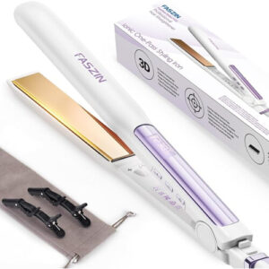 Faszin Ionic Straightener 20S Fast Heat Flat Iron, Titanium Plate, LCD