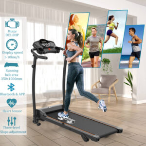 FIT4YOU Folding Electric Treadmill MT04 – Motorized Home Gym Runner