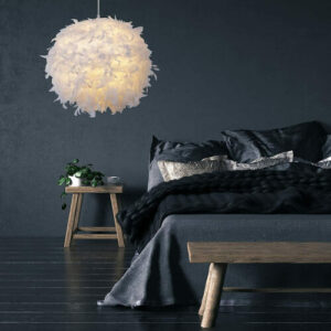 Fluffy Feather Lamp Shades for Pendant Ceiling, Table & Floor Lamps