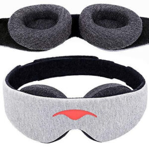 Manta Sleep Mask - 100% Blackout, Adjustable Eye Cups, Deepest Rest