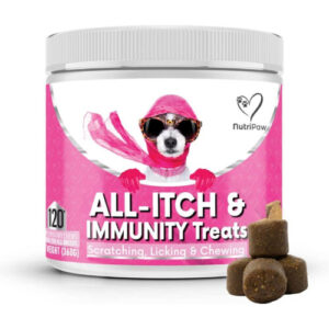 NutriPaw All-Itch Immunity Dog Treats for Itchy Paws, Eyes & Ears