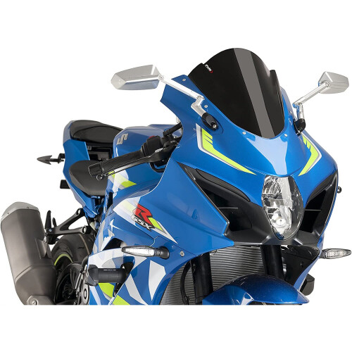 Puig 9013N Racing Screen Motorcycle Windshield - Black, Universal Fit