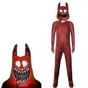Garten of Banban Kids Cosplay Jumpsuit & Mask - Red Size 150 (10-11Y)