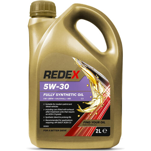 REDEX 5W-30 C3 Fully Synthetic Engine Oil for BMW, VAUX, MB - 2L