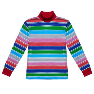 Chucky Cosplay Men Rainbow Striped T-Shirt Top - Small Horror Costume