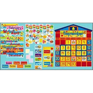 Scholastic All-in-One Schoolhouse Classroom Calendar Bulletin Board
