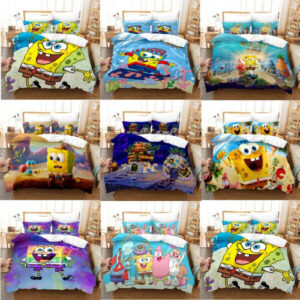 SpongeBob SquarePants Kids 3D Duvet Cover Bedding Twin/Full Set