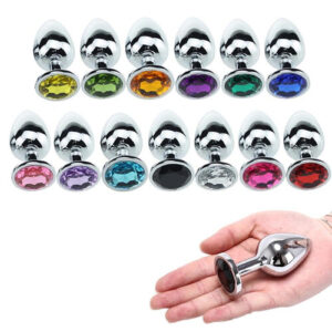 Small Stainless Steel Crystal Anal Butt Plug - Beginner Friendly