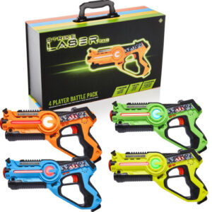 Strike Laser Tag 4 Player Pack - Outdoor/Indoor Game Set for Families