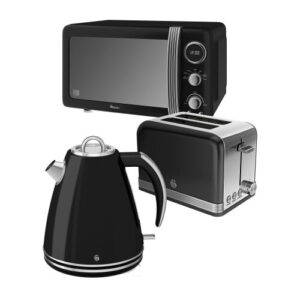 Swan Retro Kitchen Triple Pack | Toaster, Kettle & Microwave Set