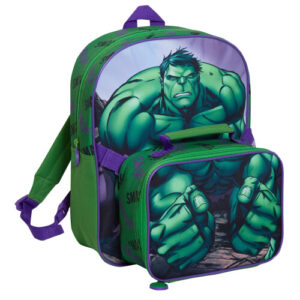 Marvel Hulk Kids Backpack & Lunch Bag Matching 2-Piece School Set