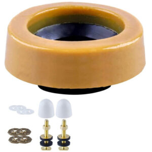 Toilet Wax Ring Kit for Floor-Outlet Toilets | Incl. Bolts & Flange