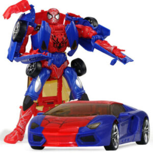 Transformer Superheroes Spider Man Car Robot Kids Action Figure Toy