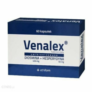 VENALEX 60 Caps, Diosmin & Hesperidin Varicose/Hemorrhoids - Detralex