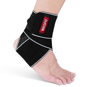 WASPO Ankle Support Brace - Adjustable Wrap Strap for Sports & Injury